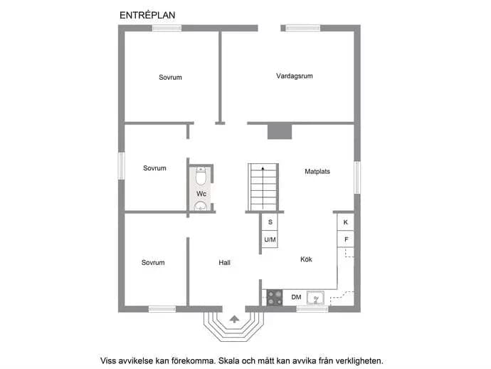 Planritning för Albäcksvägen 11
