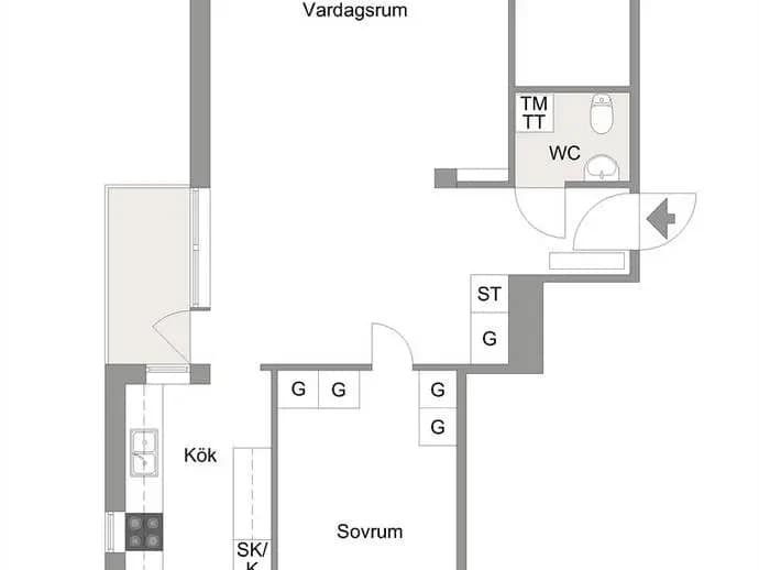 Floor plan for Torsgatan 18