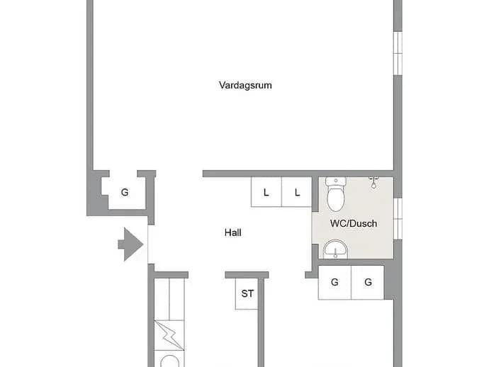 Floor plan for Linjeplan 22A