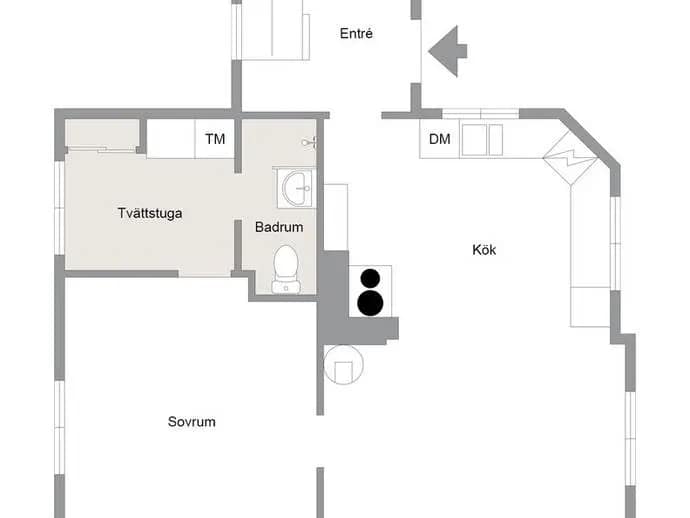 Floor plan for Solnagränd 6