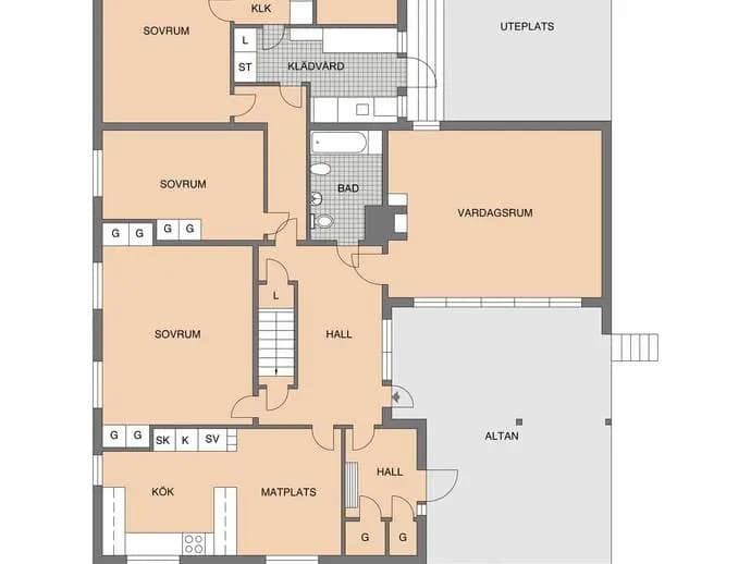 Floor plan for Köpingsvägen 7
