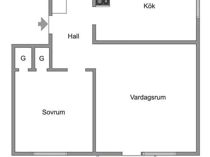 Floor plan for Hökmossevägen 22, vån 3/3