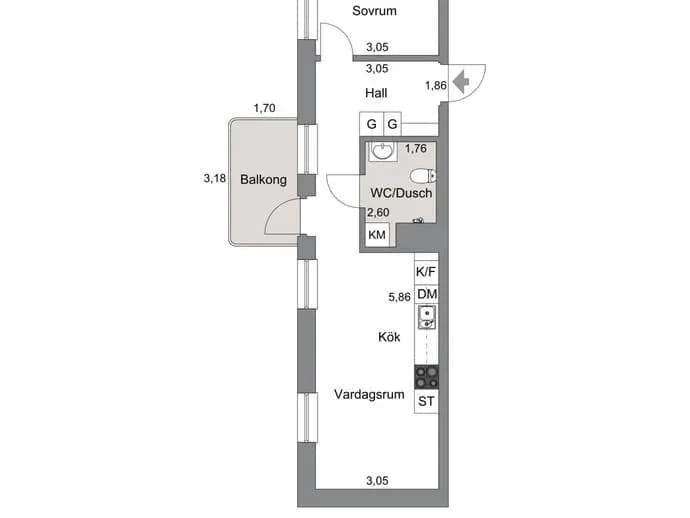 Floor plan for Bollmorabacken 21