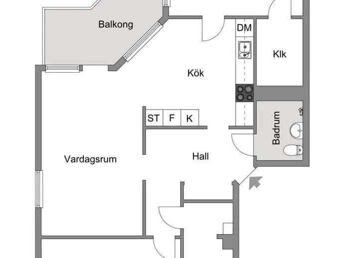 Floor plan for Södergatan 15B