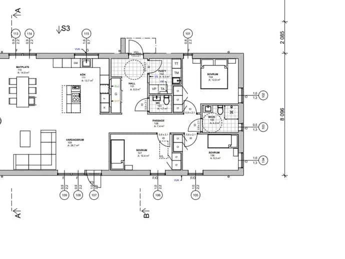 Floor plan for Tomvägen 131