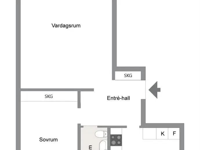 Planritning för Abiskovägen 24
