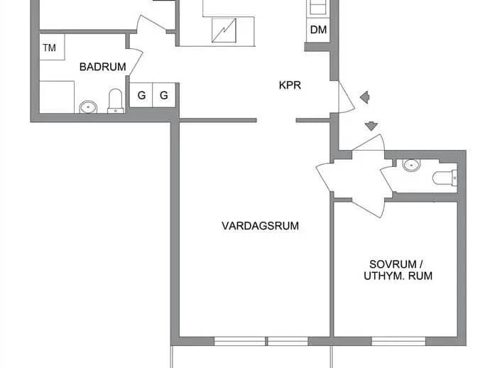Floor plan for Hugingatan 27