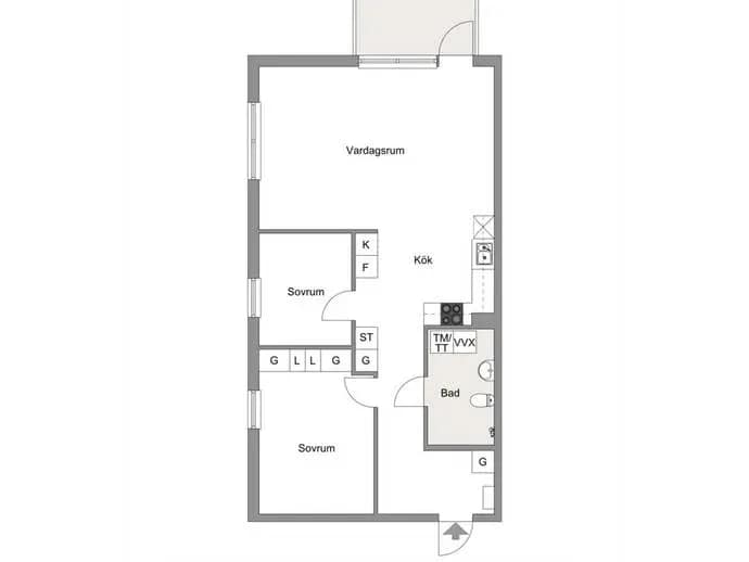 Floor plan for Kista Alléväg 37, 4tr
