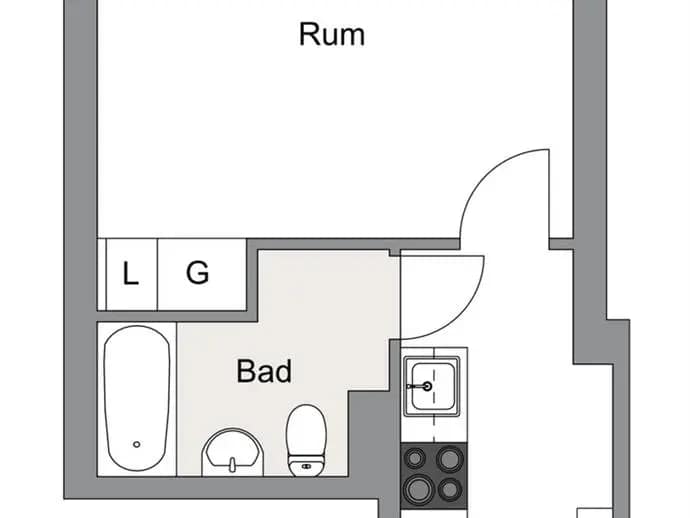 Floor plan for Holmgatan 16 F