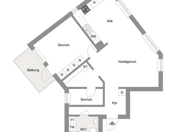 Floor plan for Silverdals torg 6