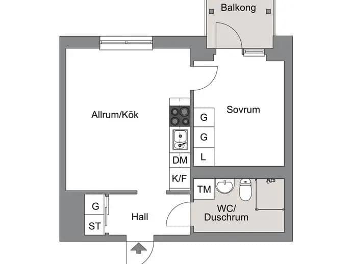 Floor plan for Margreteborgsvägen 25