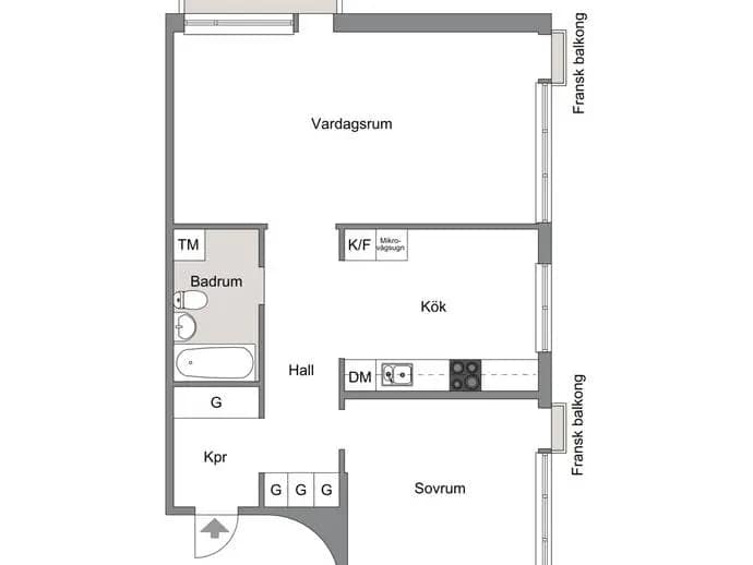 Floor plan for VETTERSLUNDSGATAN 50