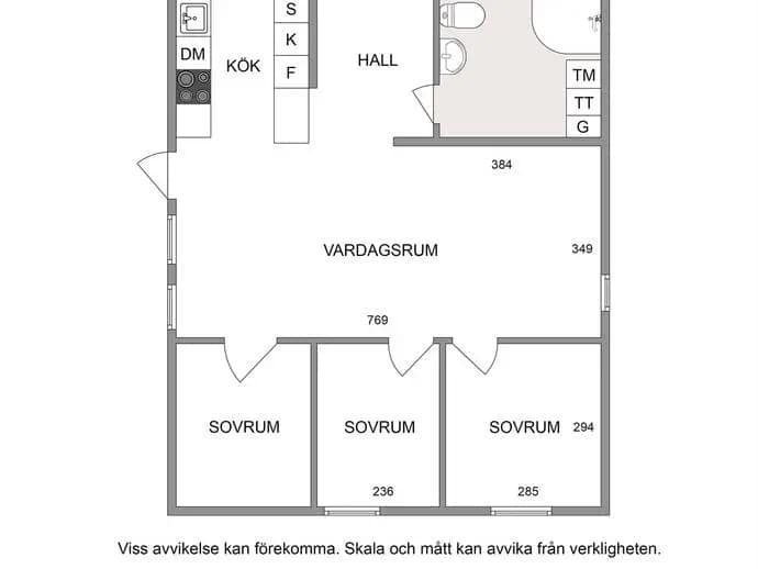 Floor plan for Drängens väg 8