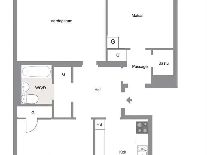 Planritning för Bergsgatan 14