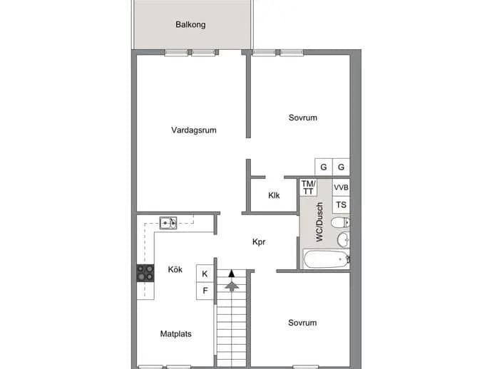 Floor plan for Trädgränd 5