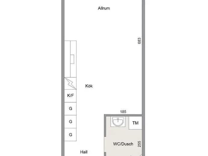Planritning för Gamla Rambergsvägen 28