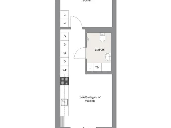 Floor plan for Greta Arwidssons Gata 46B