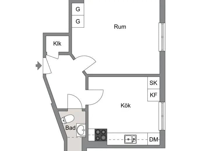Floor plan for Folkungagatan 9
