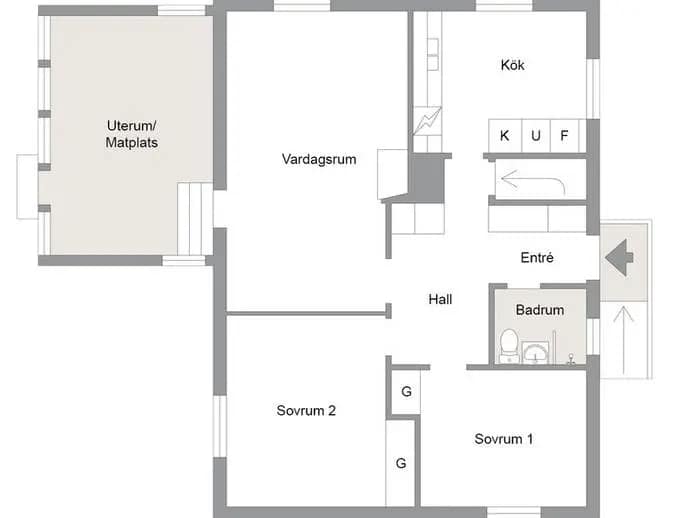 Floor plan for Sandholmsgatan 10