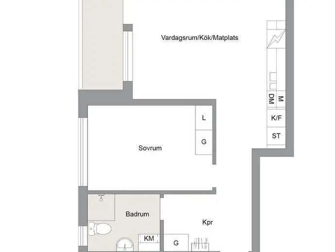Planritning för Järvedsvägen 20 B 2-1104