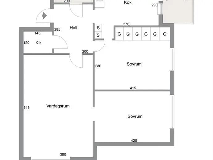 Floor plan for Fritjof Nansens Väg 2