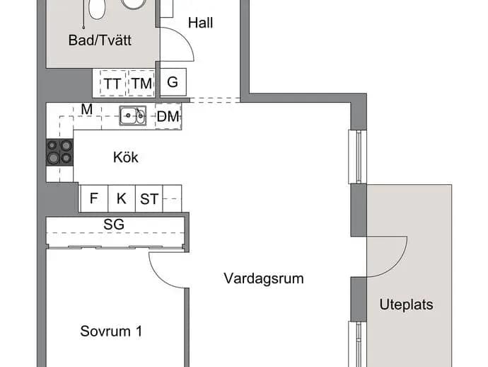 Floor plan for Dansbanevägen 3