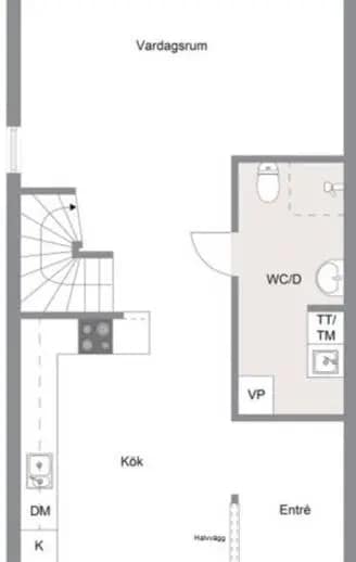 Planritning för Lillmossvägen 46B
