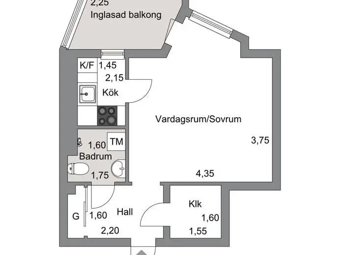 Floor plan for Bryggaregatan 10
