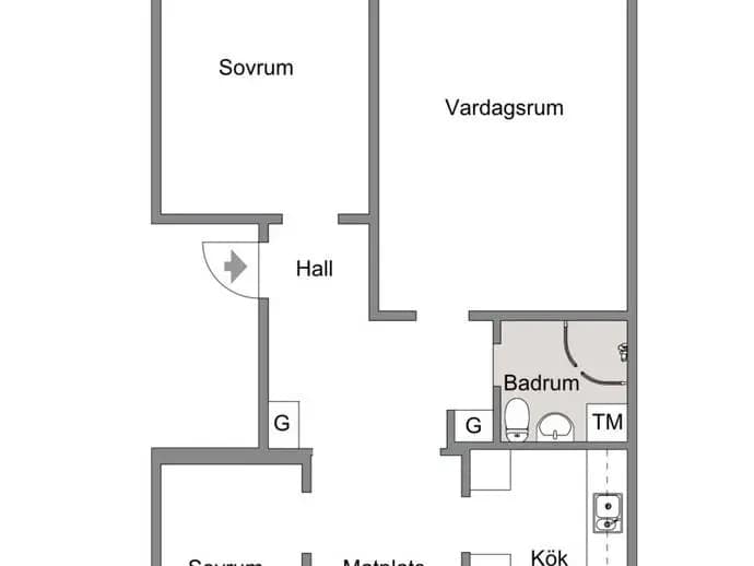 Floor plan for Kruthornsvägen 20A