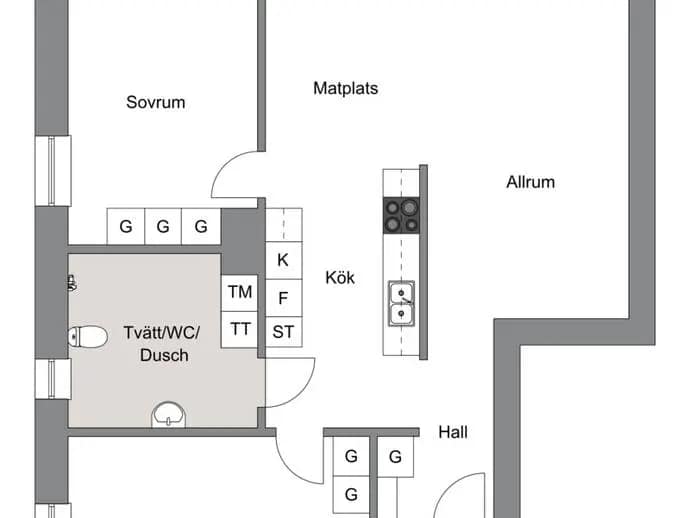 Floor plan for Emil Lindells Väg 30
