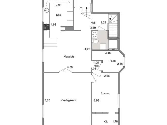 Planritning för Riksvägen 121
