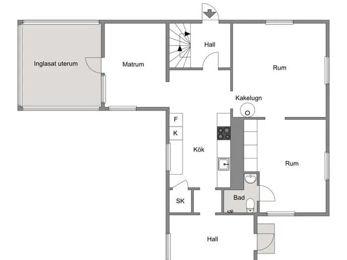 Floor plan for Hagadalsvägen 20