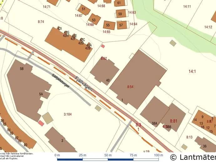 Floor plan for Fjällvägen 40, lgh 42