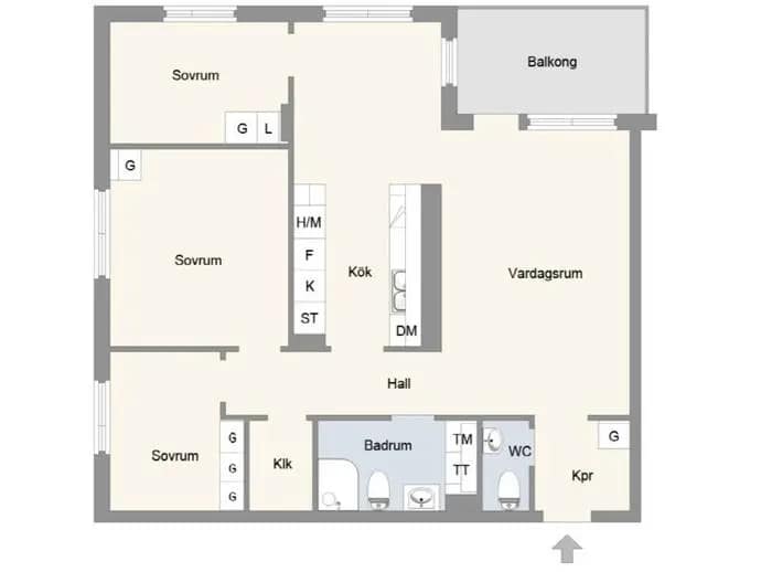Floor plan for Råcksta Gårdsväg 21