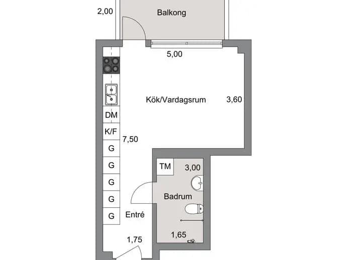 Planritning för Bergviksgatan 4A