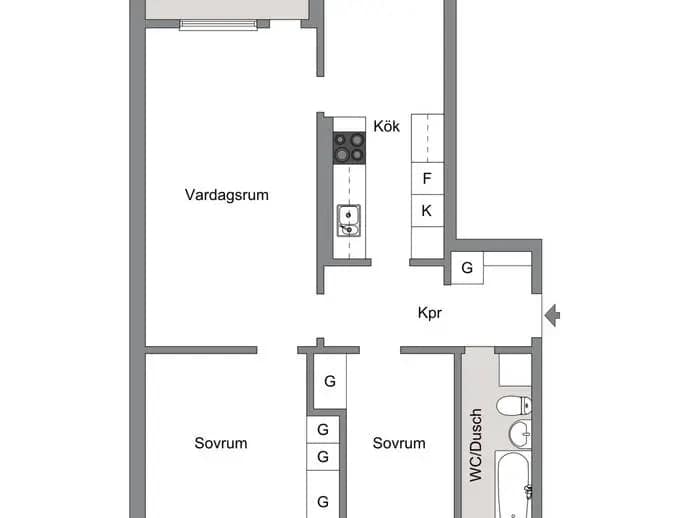Planritning för Norrtullsgatan 29 A