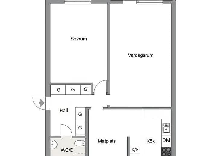 Floor plan for Ågårdsvägen 37