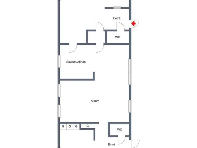 Planritning för Bruksgatan 15