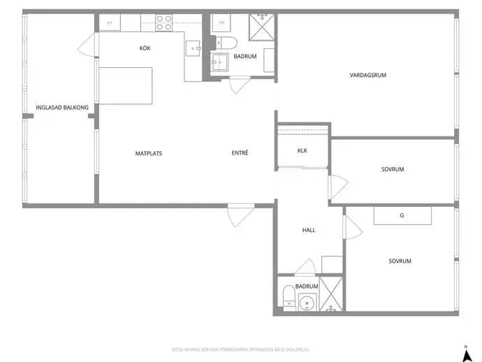 Floor plan for Bärnstensgatan 15A
