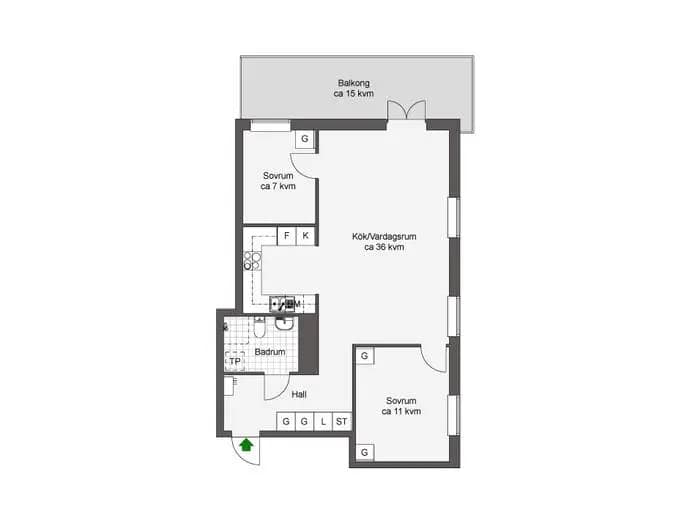 Floor plan for Ekholmsvägen 301