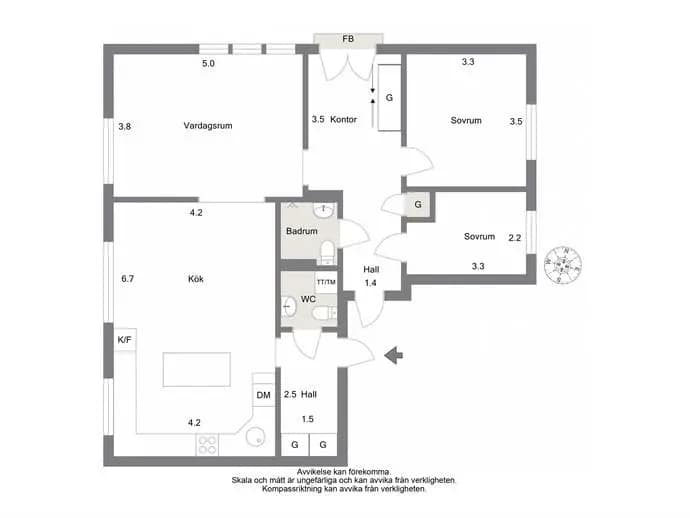 Floor plan for Allhelgonavägen 10A