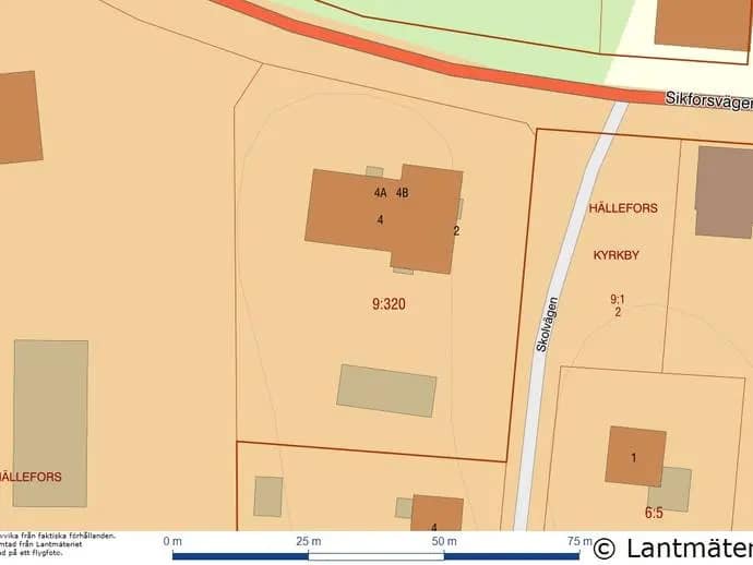 Planritning för Sikforsvägen 4/Skolvägen 2