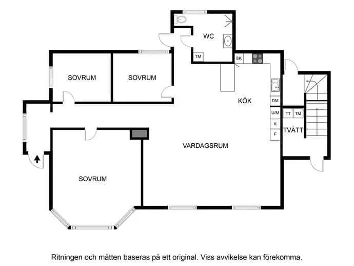 Planritning för Oskarströmsvägen 31