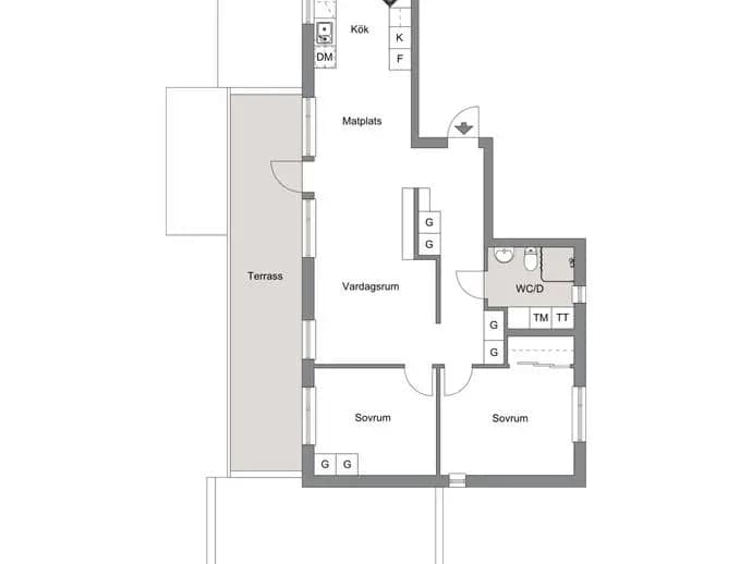 Planritning för Utfartsvägen 4 1-1301
