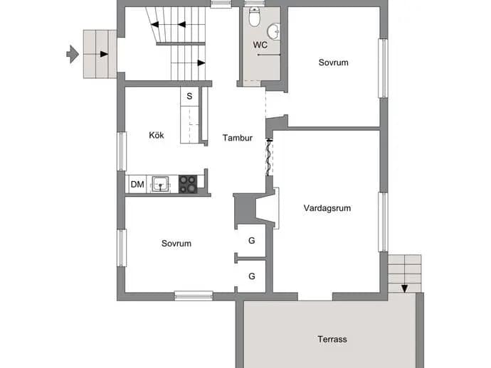 Floor plan for ABC-gatan 6