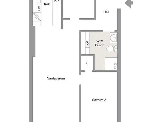 Planritning för Mariagatan 23A