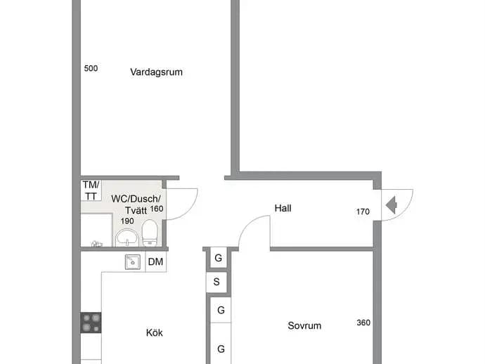 Planritning för Äsperödsvägen 14A