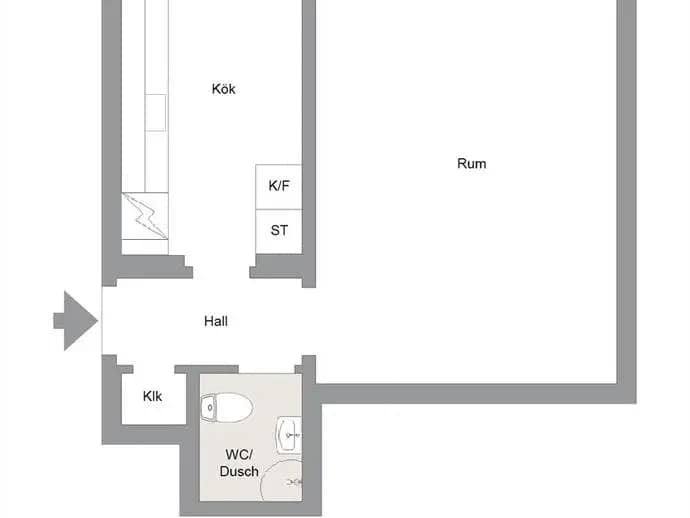 Floor plan for Östra Storgatan 124 B