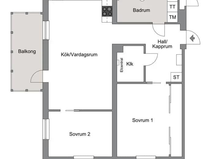 Floor plan for Apotekare Reinholds Väg 3 F