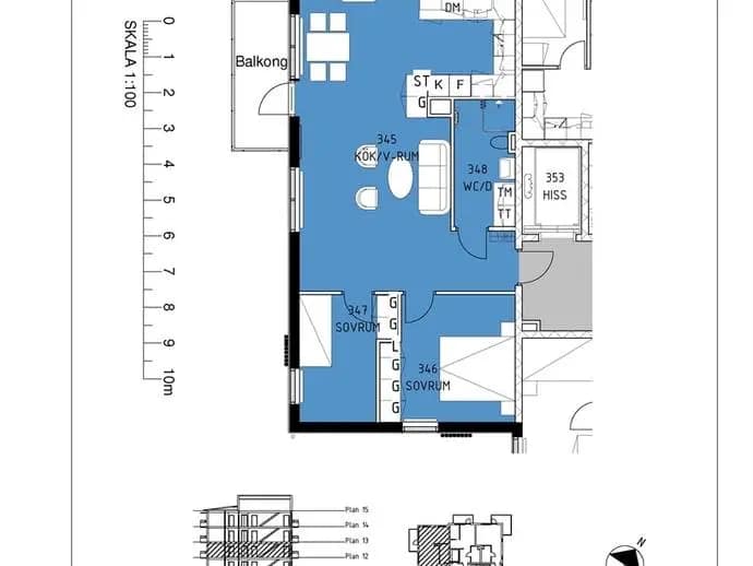 Planritning för Sandstuguvägen 24